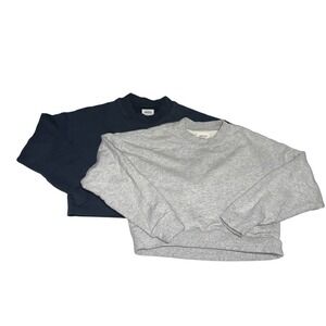 MATE the Label Organic Cotton Fleece Crop Sweatshirt Bundle